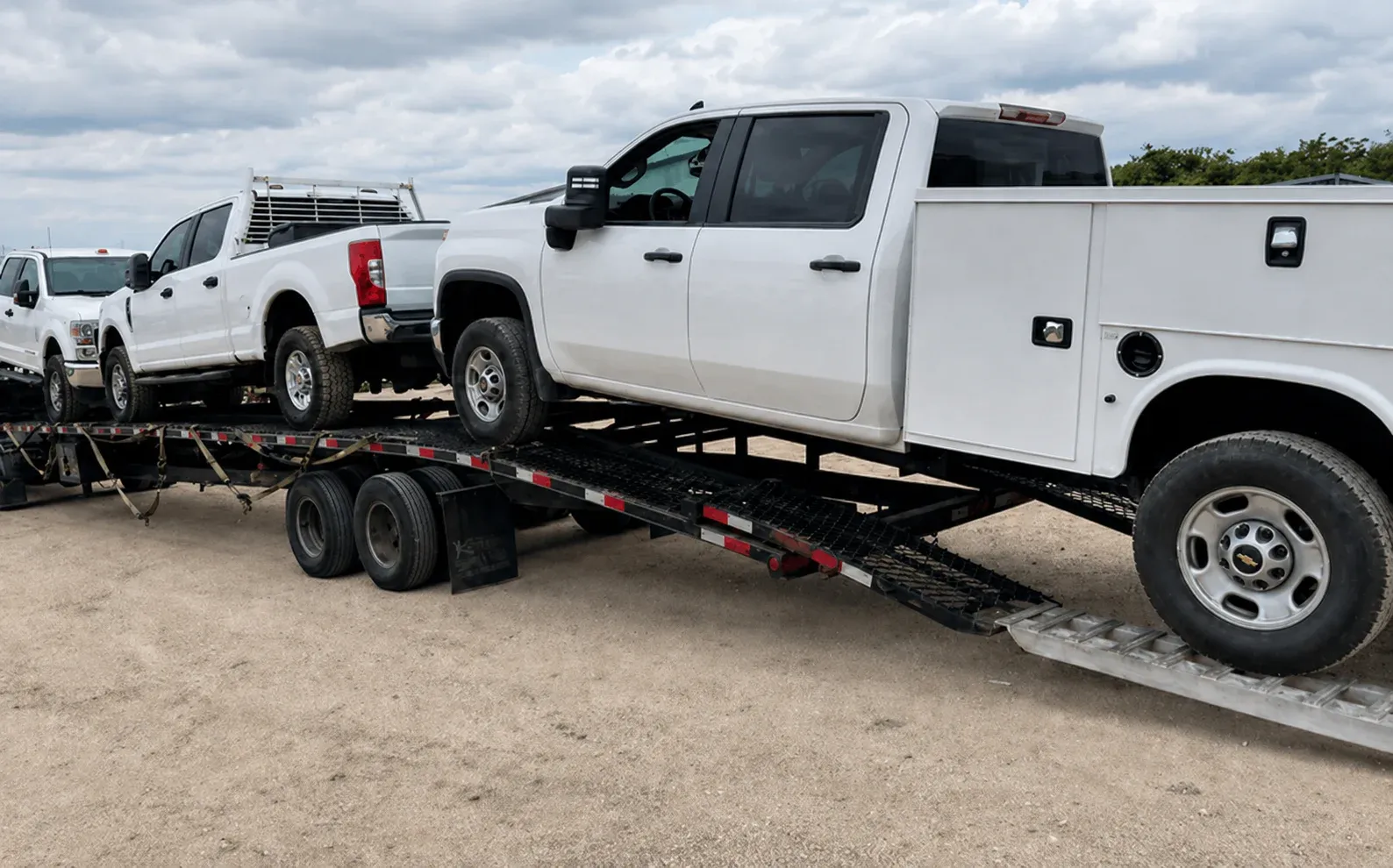 military member cars on the trailer